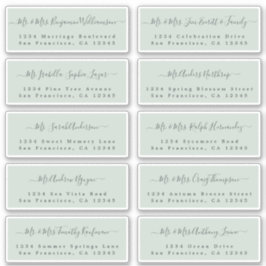 Chic Calligraphy Wedding Guest Address Labels