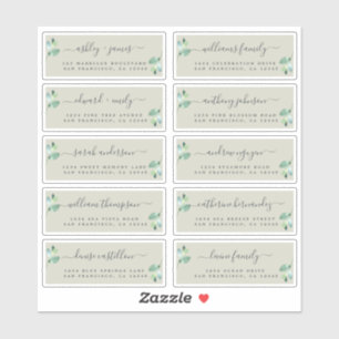 Chic Calligraphy Wedding Guest Address Labels