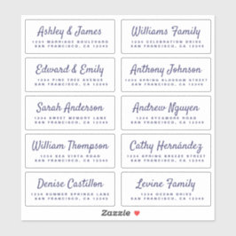 Chic Calligraphy Wedding Guest Address Labels