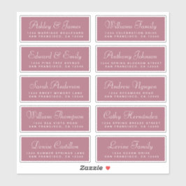 Chic Calligraphy Wedding Guest Address Labels