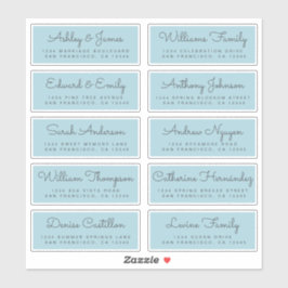 Chic Calligraphy Wedding Guest Address Labels