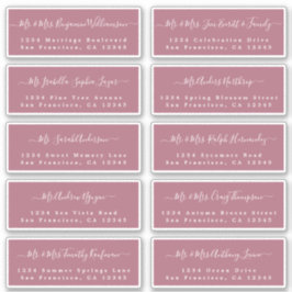 Chic Calligraphy Wedding Guest Address Labels