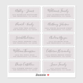 Chic Calligraphy Wedding Guest Address Labels