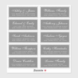 Chic Calligraphy Wedding Guest Address Labels