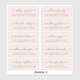 Chic Calligraphy Wedding Guest Address Labels