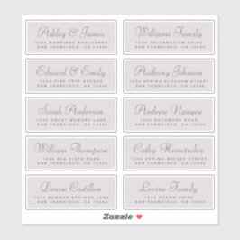 Chic Calligraphy Wedding Guest Address Labels