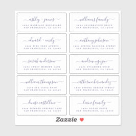 Chic Calligraphy Wedding Guest Address Labels