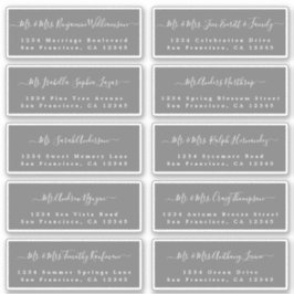 Chic Calligraphy Wedding Guest Address Labels