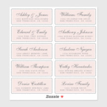 Chic Calligraphy Wedding Guest Address Labels