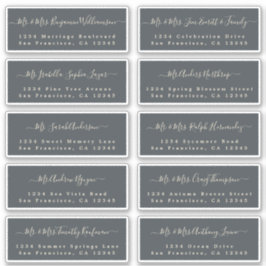 Chic Calligraphy Wedding Guest Address Labels
