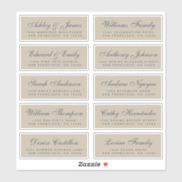 Chic Calligraphy Wedding Guest Address Labels