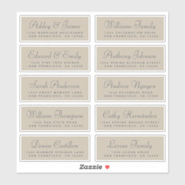 Chic Calligraphy Wedding Guest Address Labels