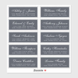 Chic Calligraphy Wedding Guest Address Labels