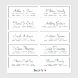 Chic Calligraphy Wedding Guest Address Labels