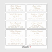 Chic Calligraphy Wedding Guest Address Labels