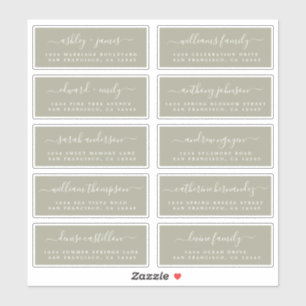 Chic Calligraphy Wedding Guest Address Labels