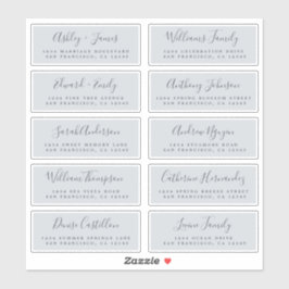 Chic Calligraphy Wedding Guest Address Labels
