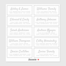 Chic Calligraphy Wedding Guest Address Labels