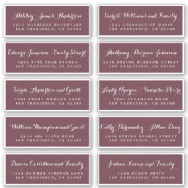 Chic Calligraphy Wedding Guest Address Labels
