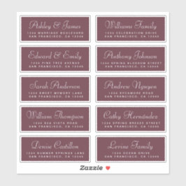 Chic Calligraphy Wedding Guest Address Labels