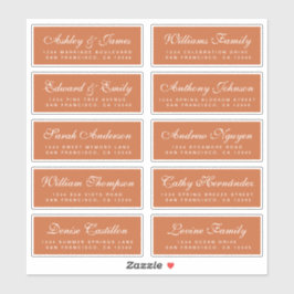 Chic Calligraphy Wedding Guest Address Labels