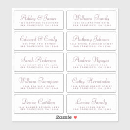 Chic Calligraphy Wedding Guest Address Labels