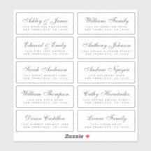 Chic Calligraphy Wedding Guest Address Labels