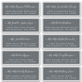 Chic Calligraphy Wedding Guest Address Labels
