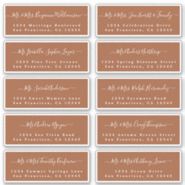Chic Calligraphy Wedding Guest Address Labels
