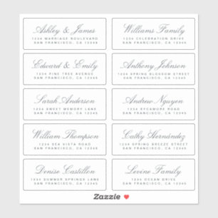 Chic Calligraphy Wedding Guest Address Labels