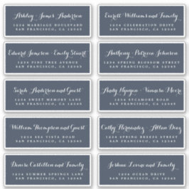 Chic Calligraphy Wedding Guest Address Labels