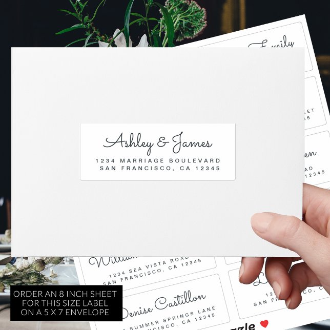 Chic Calligraphy Wedding Guest Address Labels (Von Creator hochgeladen)