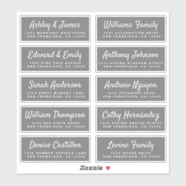 Chic Calligraphy Wedding Guest Address Labels