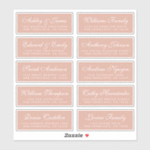 Chic Calligraphy Wedding Guest Address Labels