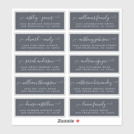 Chic Calligraphy Wedding Guest Address Labels