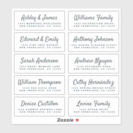 Chic Calligraphy Wedding Guest Address Labels