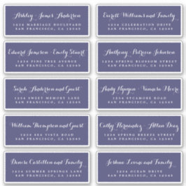 Chic Calligraphy Wedding Guest Address Labels