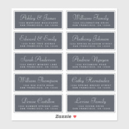 Chic Calligraphy Wedding Guest Address Labels
