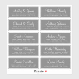 Chic Calligraphy Wedding Guest Address Labels
