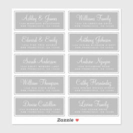 Chic Calligraphy Wedding Guest Address Labels