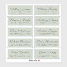 Chic Calligraphy Wedding Guest Address Labels