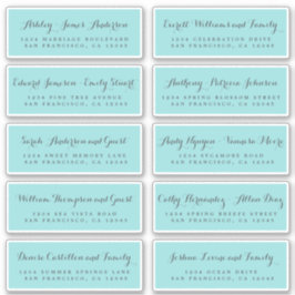 Chic Calligraphy Wedding Guest Address Labels