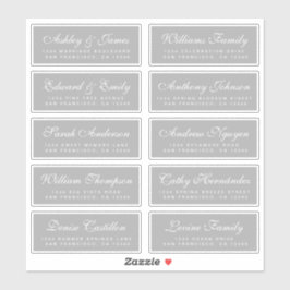 Chic Calligraphy Wedding Guest Address Labels