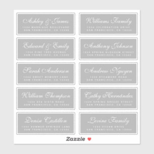 Chic Calligraphy Wedding Guest Address Labels