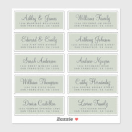 Chic Calligraphy Wedding Guest Address Labels