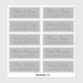 Chic Calligraphy Wedding Guest Address Labels