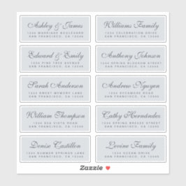 Chic Calligraphy Wedding Guest Address Labels