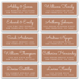 Chic Calligraphy Wedding Guest Address Labels