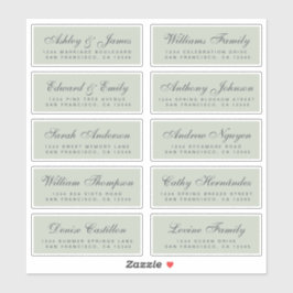 Chic Calligraphy Wedding Guest Address Labels