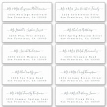 Chic Calligraphy Wedding Guest Address Labels